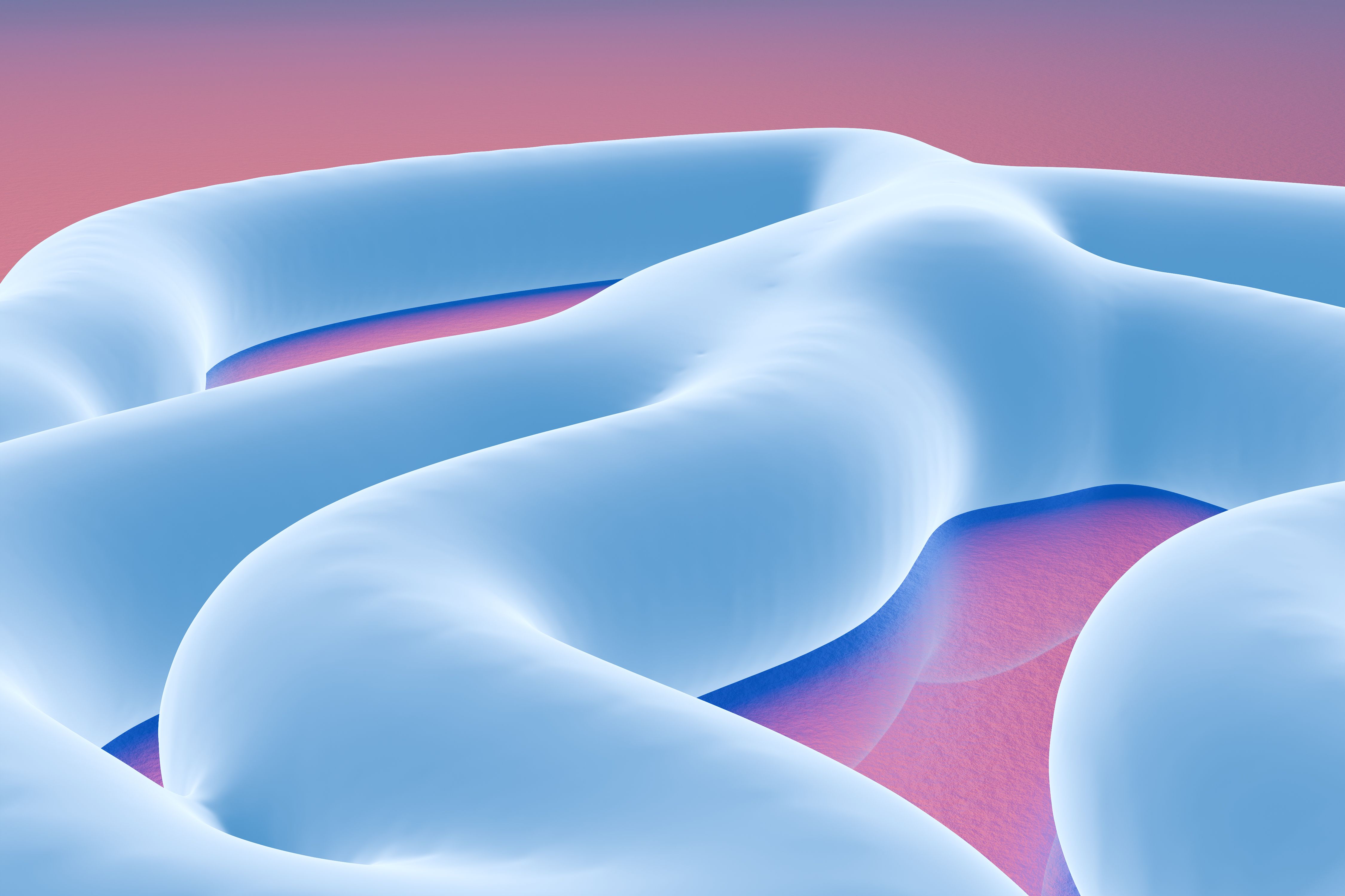 Pastel organic abstract 3D structure